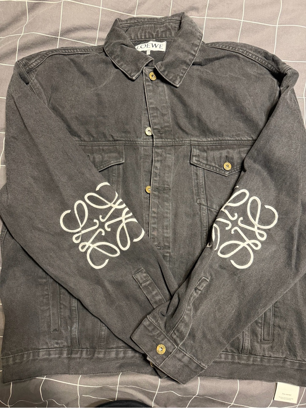 Auth Loewe Black Denim Jacket